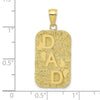 Gold DAD Gold Nugget Dog Tag Charm