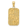 Gold DAD Gold Nugget Dog Tag Charm
