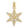 Gold Polished Snowflake Pendants