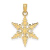 Gold Polished Snowflake Pendants