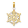 Gold Polished Snowflake Pendants