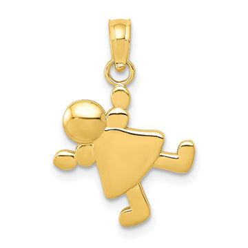Gold Little Girl Charm