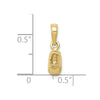 10k Baby Shoe Charm