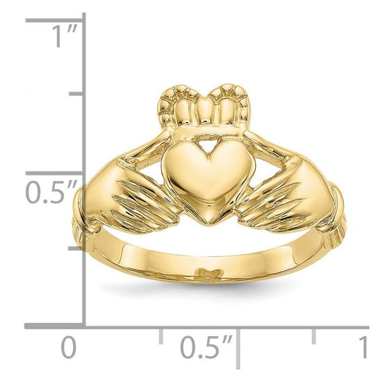 Gold Polished Claddagh Rings