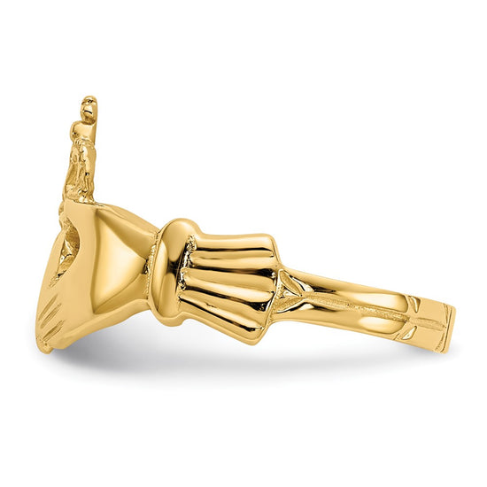 Gold Polished Claddagh Rings
