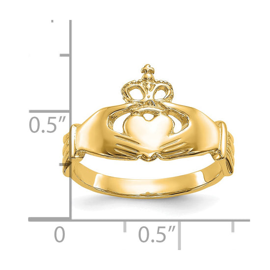 Gold Polished Claddagh Rings