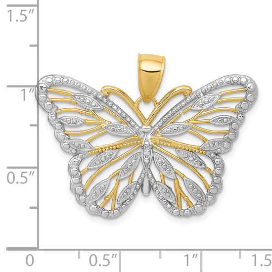 Gold Polished Butterfly Pendants