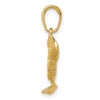 Gold Polished Fish Pendants