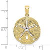 Gold Polished Sand Dollar Pendants