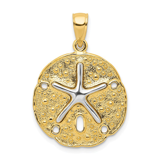 Gold Polished Sand Dollar Pendants