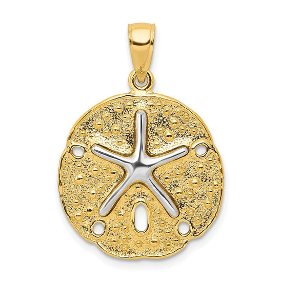 Gold Polished Sand Dollar Pendants