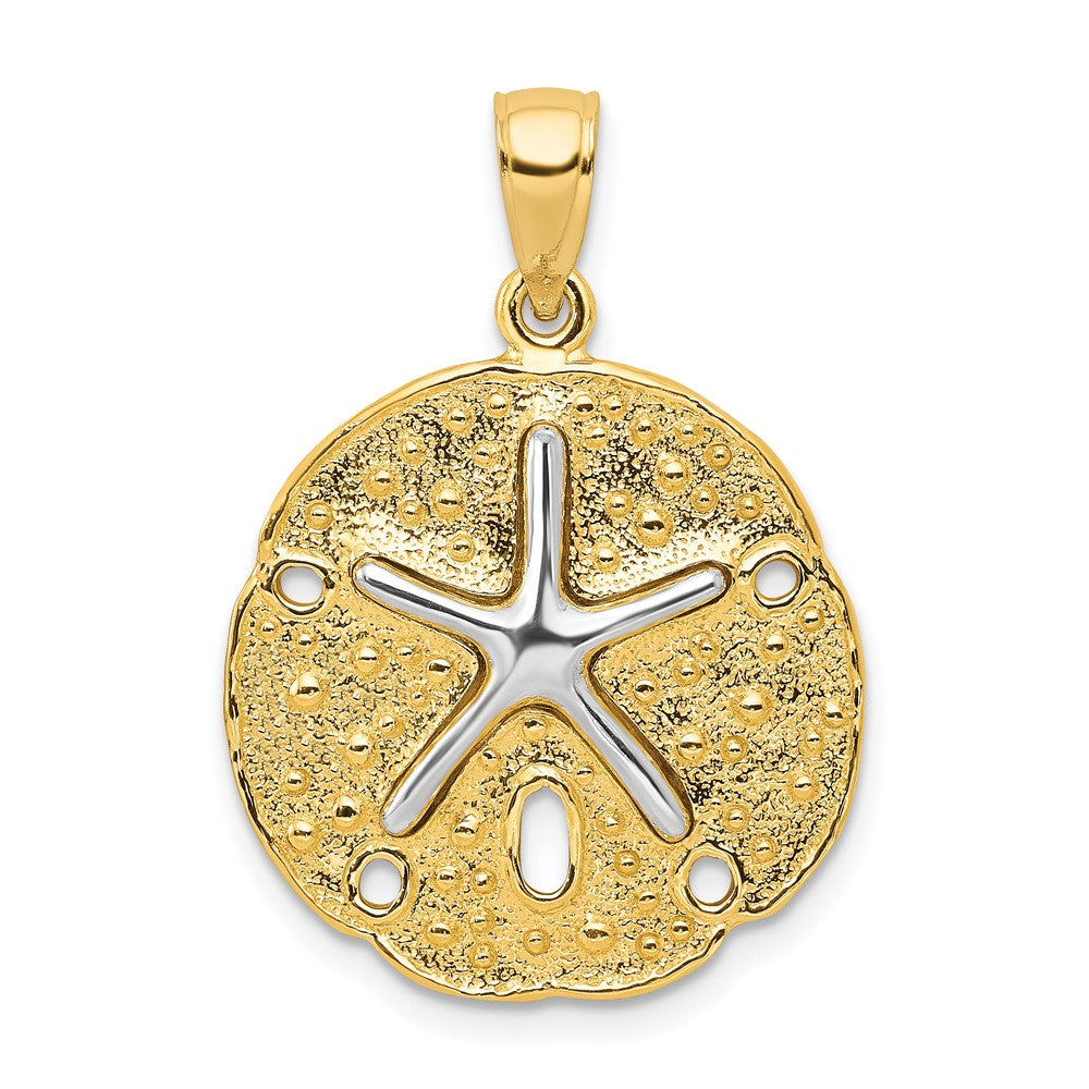 Gold Polished Sand Dollar Pendants