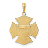 10k Fire Dept. Maltese Cross Pendant