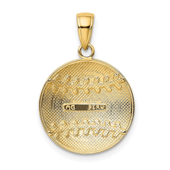 10K Diamond-Cut Baseball Charm