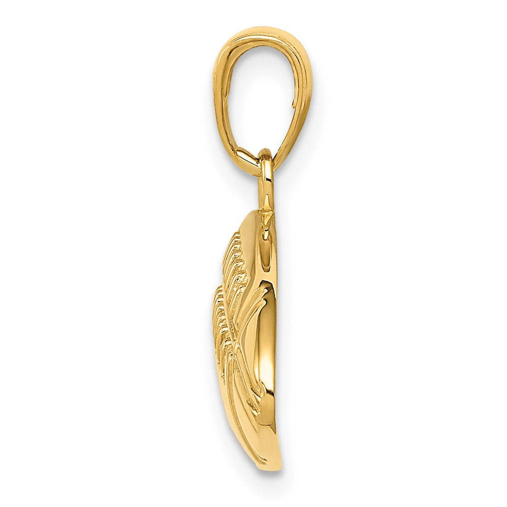 10K Diamond-Cut Medium Football Charm