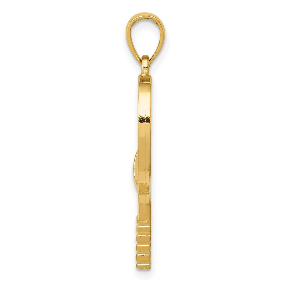 Gold Polished Tennis Pendants