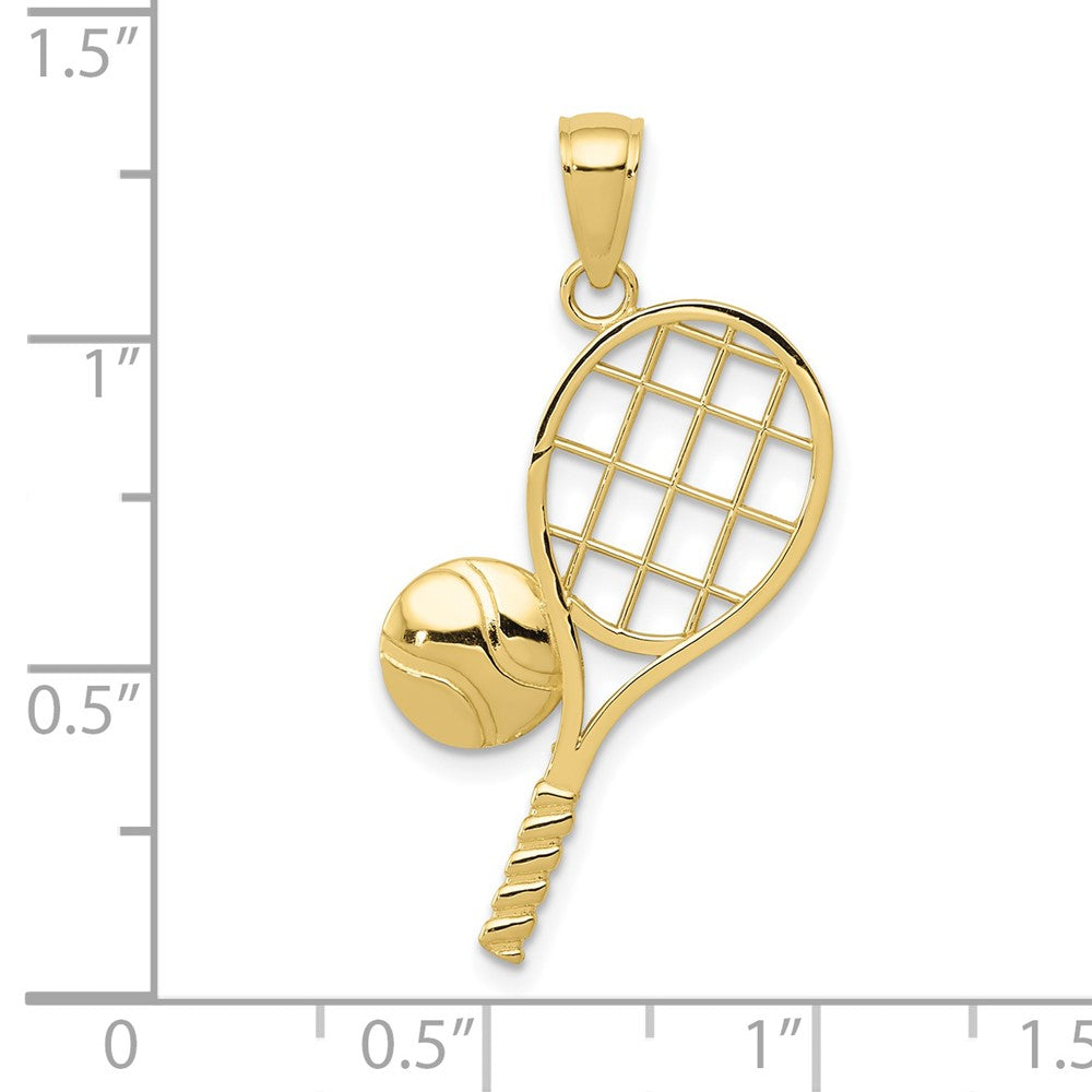 Gold Polished Tennis Pendants
