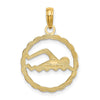 Gold Polished Swimming Pendants