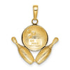 Gold Polished Bowling Pendants