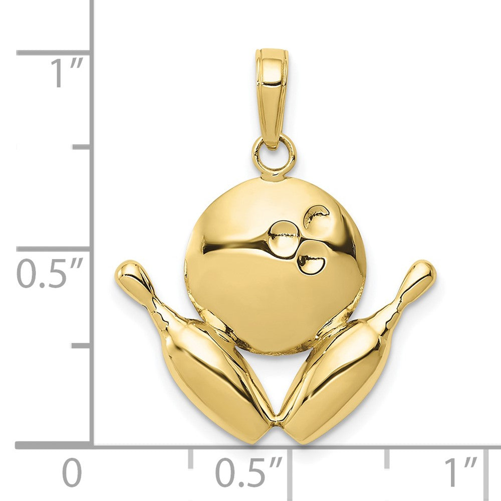 Gold Polished Bowling Pendants