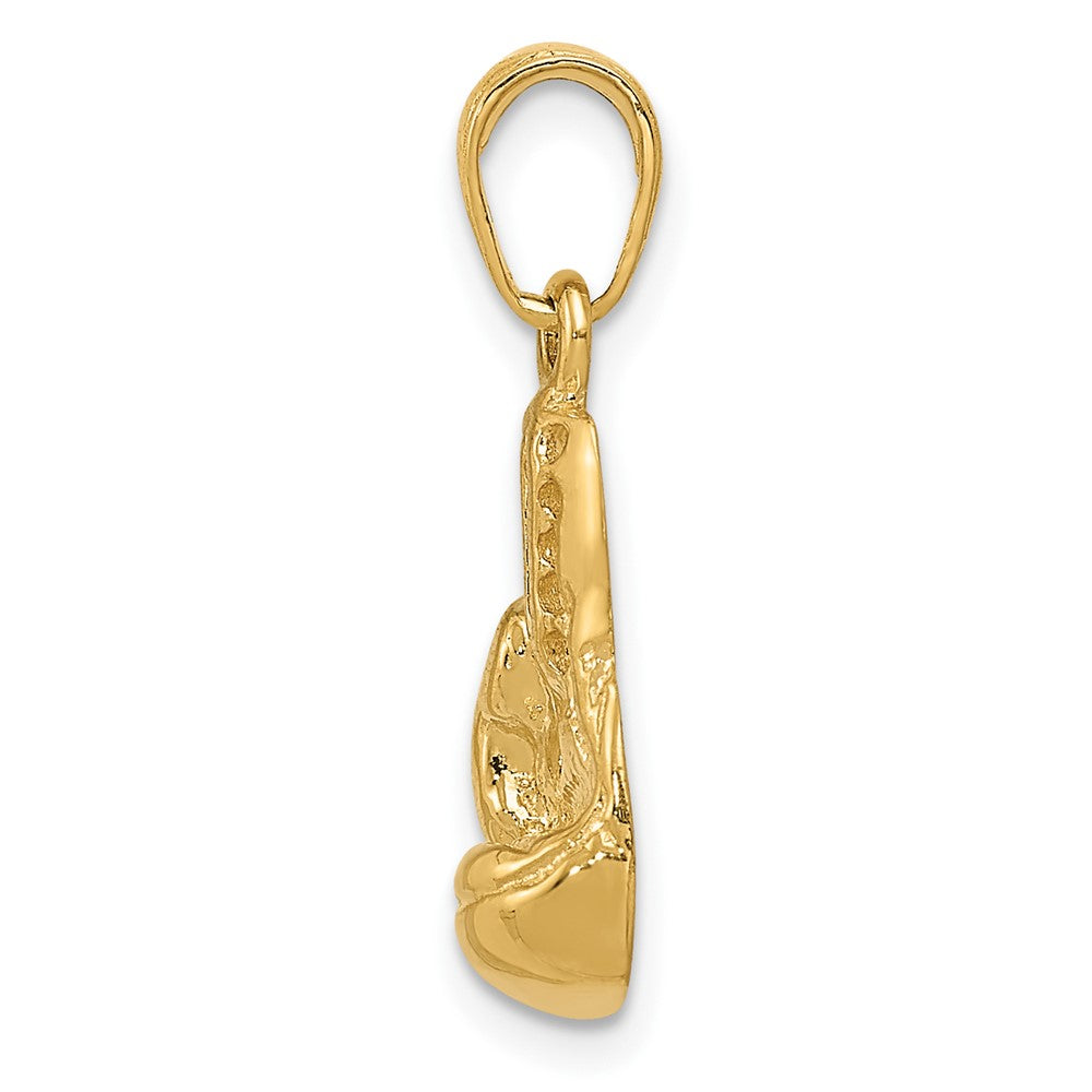 Gold Cut-out Boxing Glove Pendant