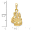 Gold Cut-out Boxing Glove Pendant
