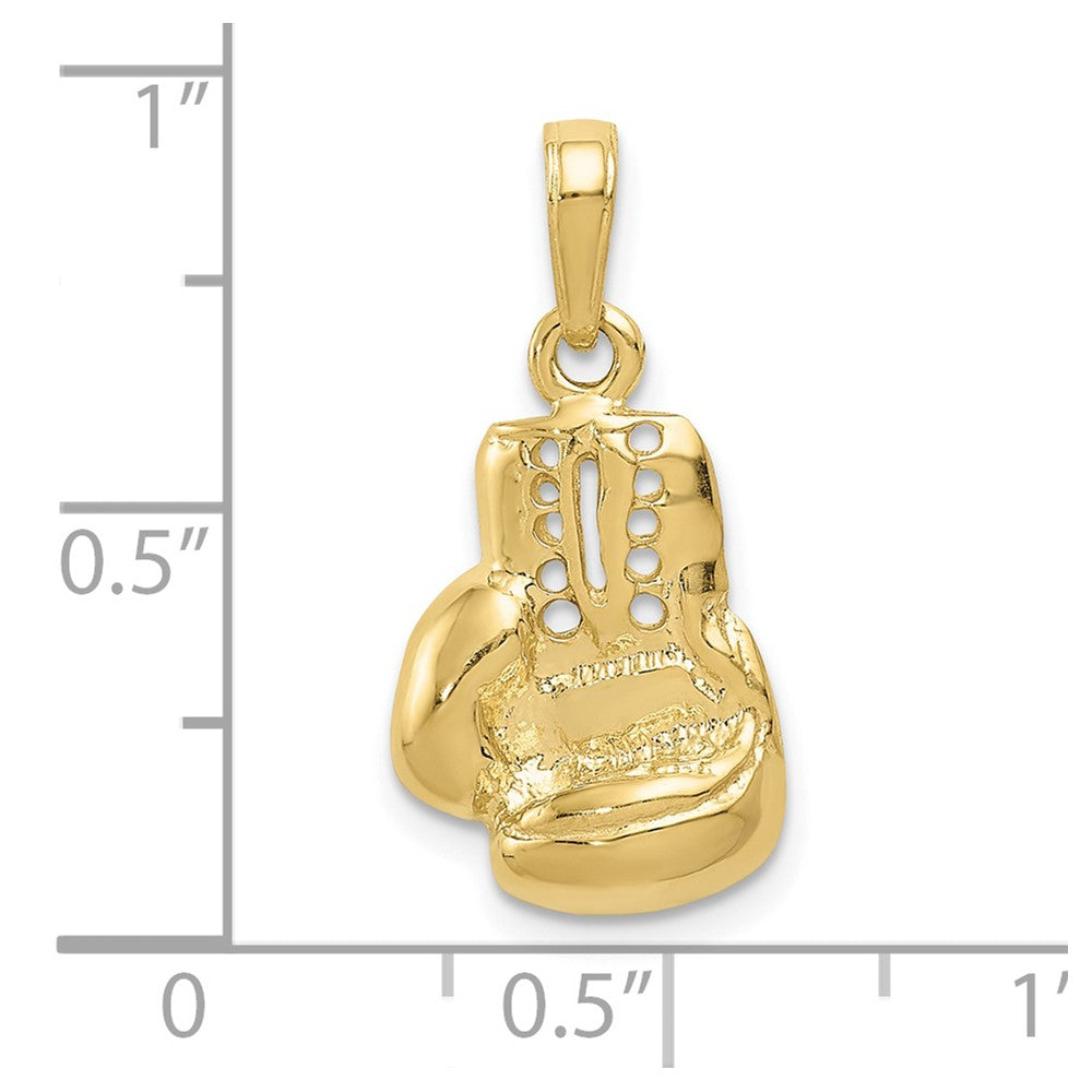 Gold Cut-out Boxing Glove Pendant