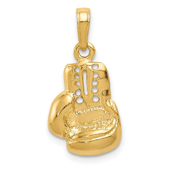 Gold Cut-out Boxing Glove Pendant