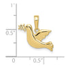 10k Polished Dove Charm