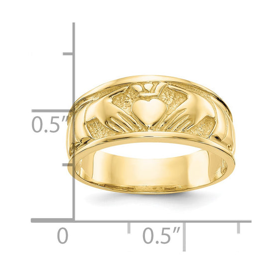 Gold Polished Claddagh Rings