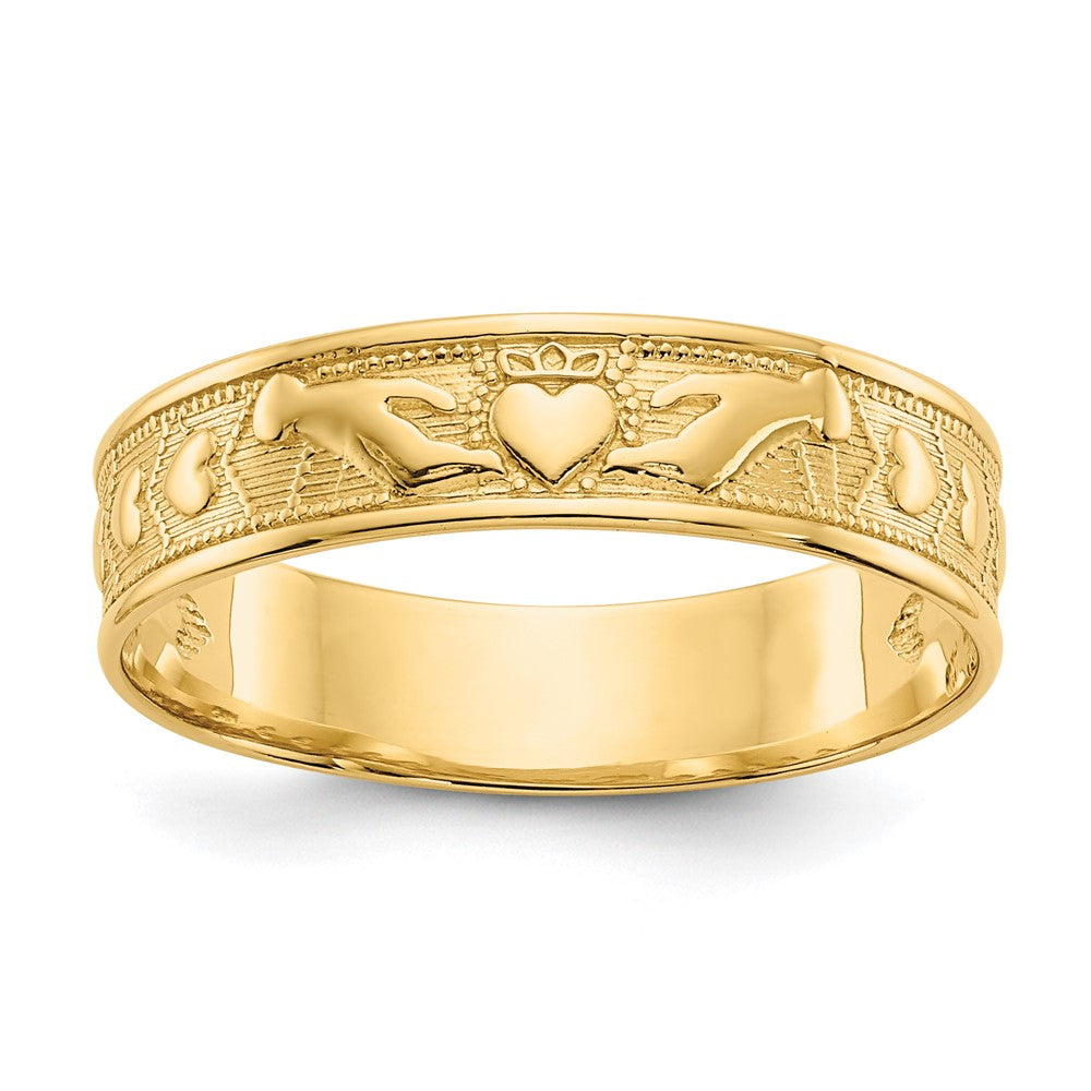 Gold Polished Claddagh Rings