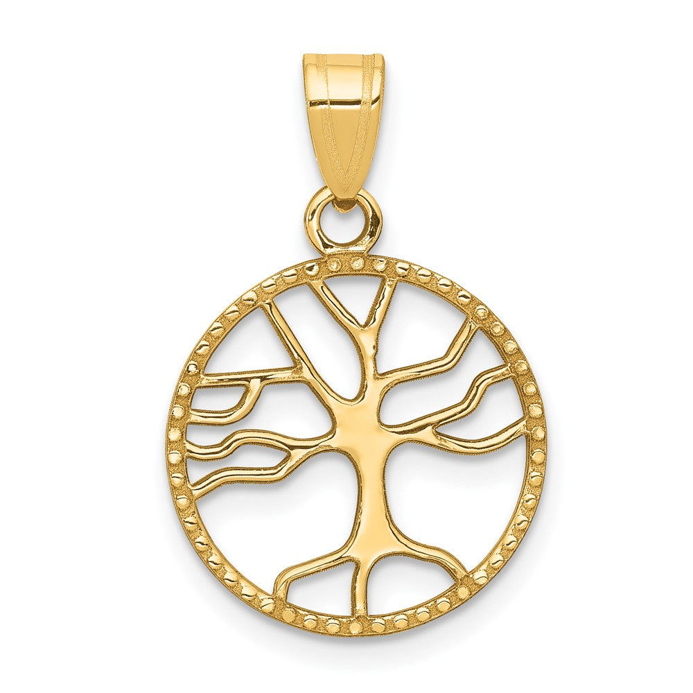 Gold Polished Tree of Life Pendants