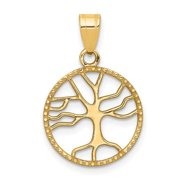 Gold Polished Tree of Life Pendants