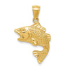 Gold Polished Fish Pendants