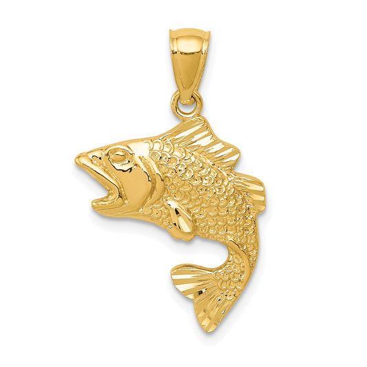 Gold Polished Fish Pendants