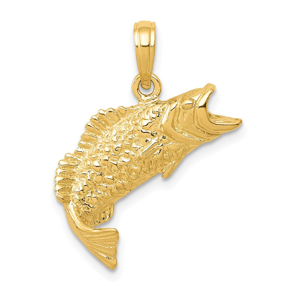 Gold Polished Fish Pendants