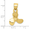 Gold Polished Propeller Pendant