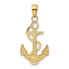 Gold Polished Anchor Pendants