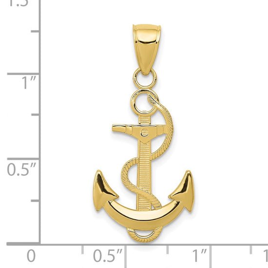 Gold Polished Anchor Pendants