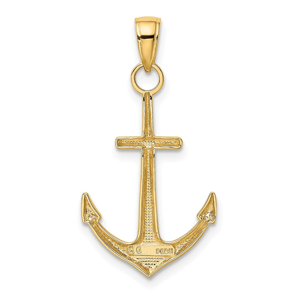 Gold Polished Anchor Pendants