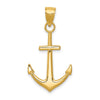 Gold Polished Anchor Pendants