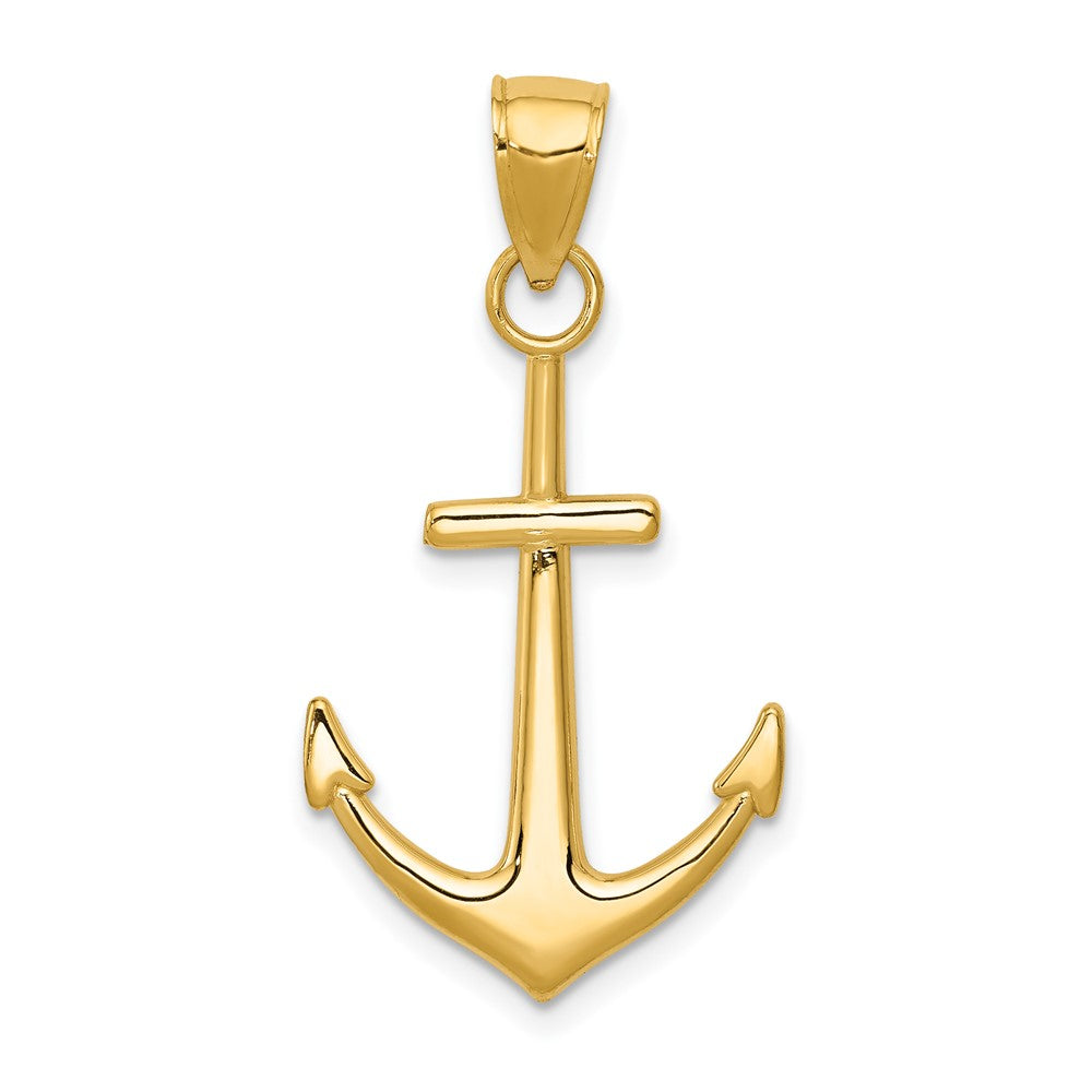 Gold Polished Anchor Pendants