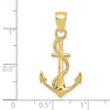 Gold Polished Anchor Pendants