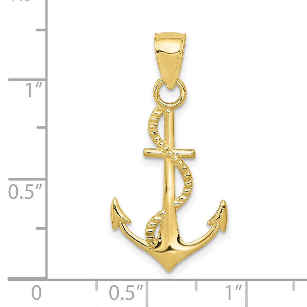 Gold Polished Anchor Pendants