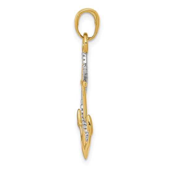 Gold Polished Anchor Pendants