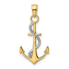 Gold Polished Anchor Pendants
