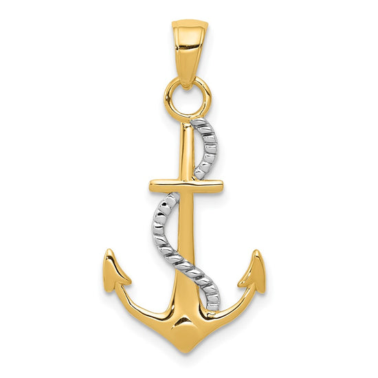 Gold Polished Anchor Pendants