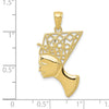 Gold Polished Nefertiti Pendant