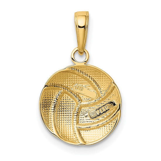 Gold Polished Volleyball Pendants