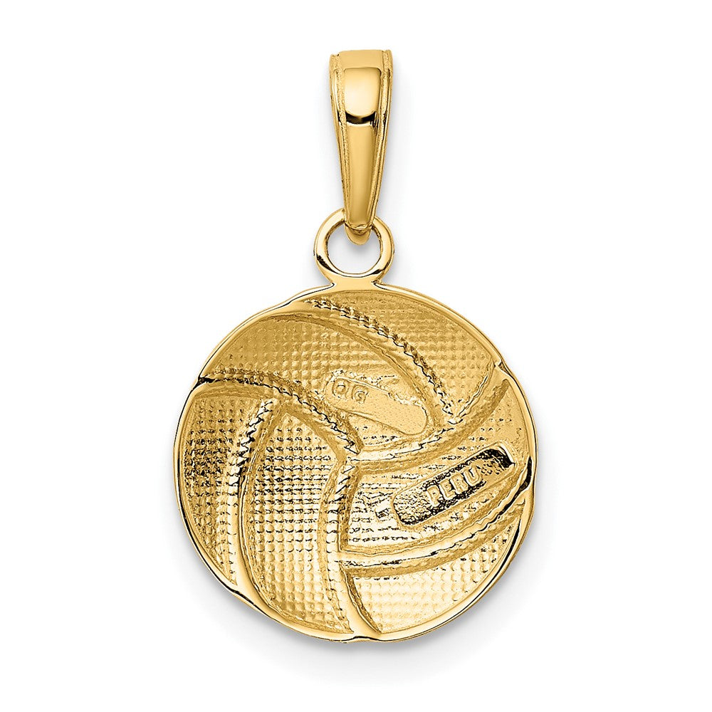 Gold Polished Volleyball Pendants
